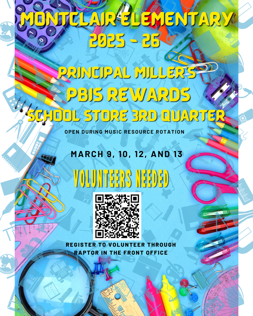 Principal Miller's PBIS Rewards School Store 3rd Quarter 2025-26