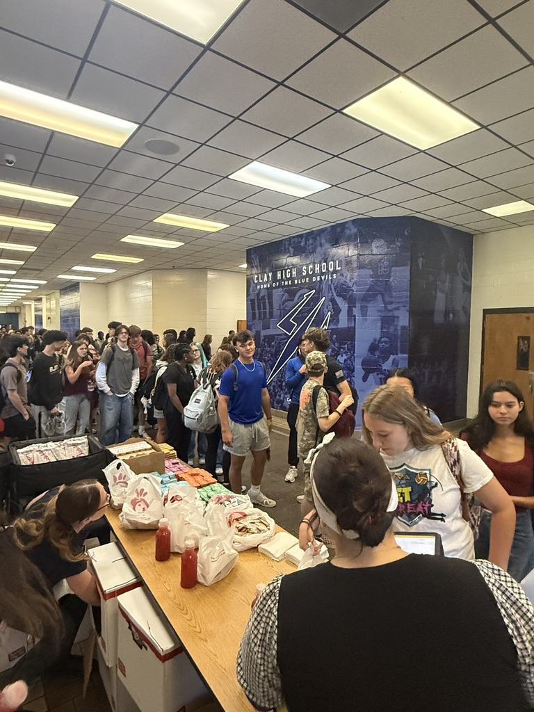 Students with chick fil a 