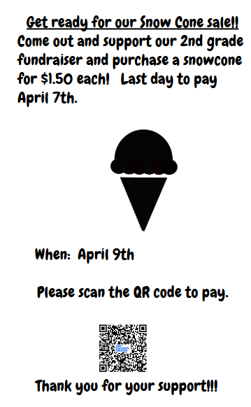 snow cone fundraiser