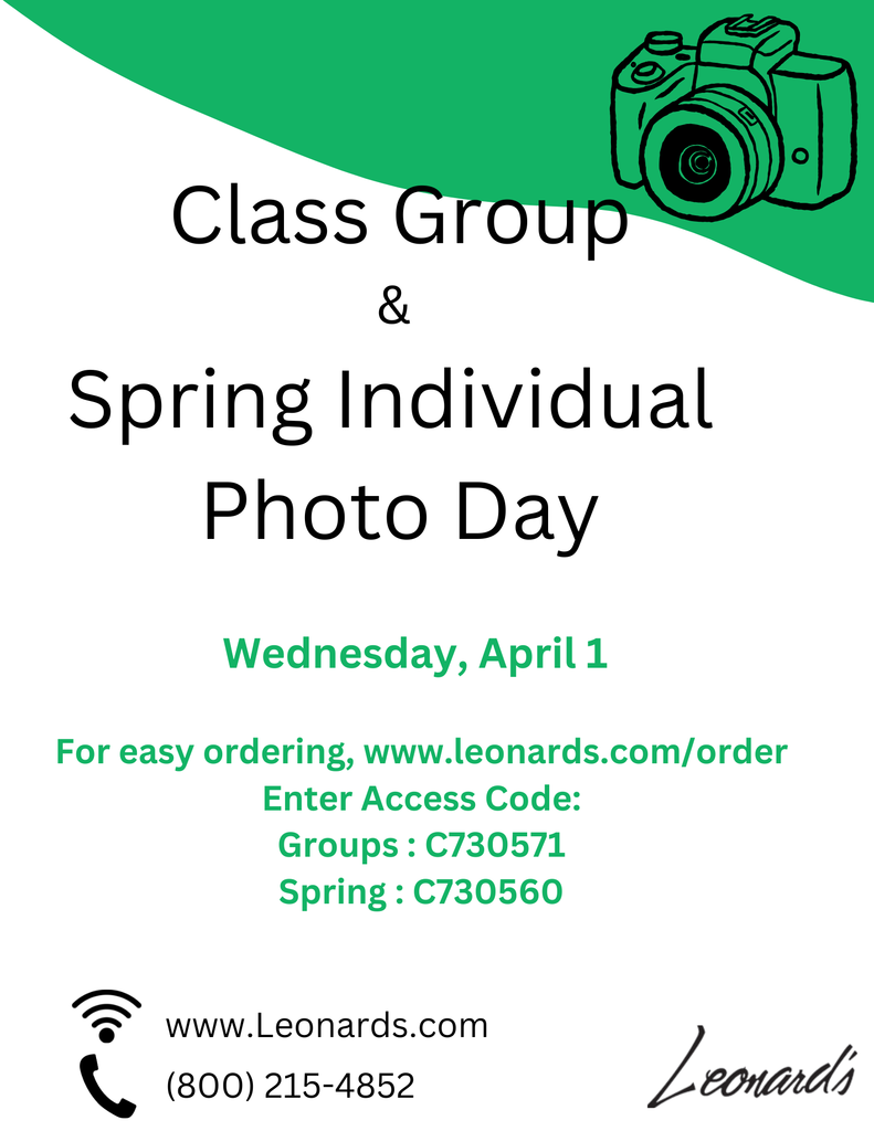 Picture Day, Wednesday, April 1