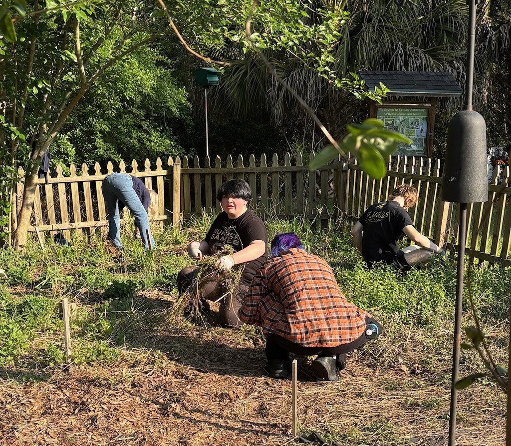  Our Earth Club members spent time giving back to our community by volunteering at Crosby Sanctuary last Saturday. Students worked together to care for the native plant garden by weeding and laying fresh mulch, helping preserve the space's natural beauty and health. They also cleaned and refilled bird feeders, supporting local wildlife and learning the importance of environmental stewardship. Experiences like this reflect our commitment to responsibility, service, and making a positive impact beyond our campus.