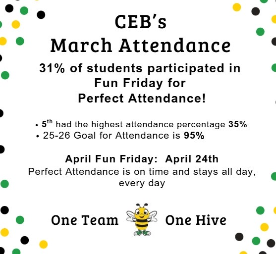 CEB Fun Friday for Perfect Attendance 