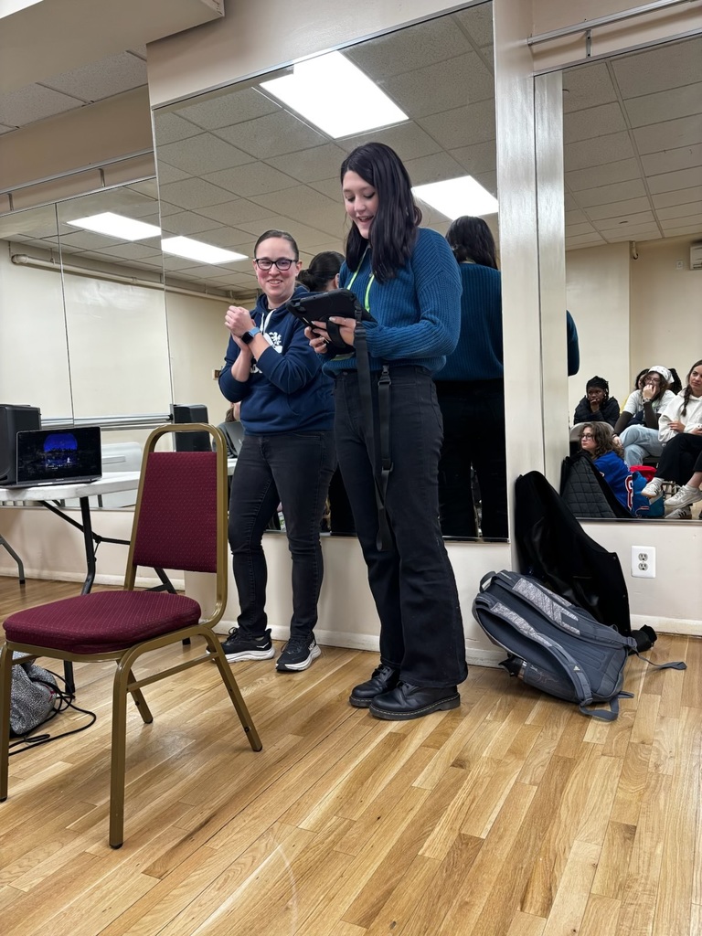 Some of our theater students had an incredible opportunity while in New York to learn from a Broadway stage manager who has worked on productions such as Wicked and Six. They gained insight into the path to becoming a stage manager and experienced what it sounds like behind the scenes as cues are called during a live performance.  Two of our students, Madison McLevy and Natalie Dimaio, even had the chance to step into the role themselves by practicing calling a song from the show. What an unforgettable, hands-on experience!  Opportunities like this give our students a deeper understanding of the many roles that bring a production to life. We are proud of how they represented our school and embraced this unique behind-the-scenes experience!