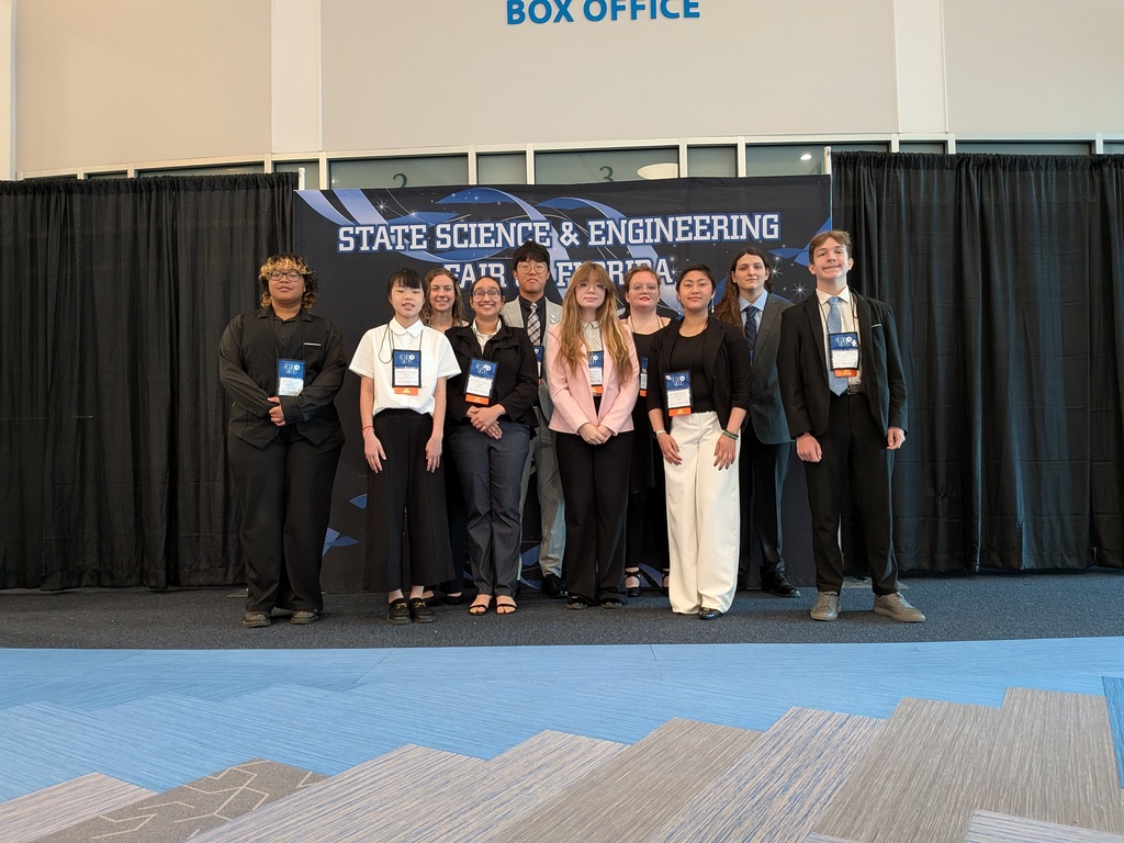 Panther Pride at the State Science & Engineering Fair 🔬  It is judging day at the State Science & Engineering Fair of Florida, and we are incredibly proud of our four Ridgeview High School students representing us at the state level! These students have demonstrated outstanding dedication, innovation, and academic excellence to earn this opportunity. We wish them the best as they present their research and showcase their hard work—Panther Nation is cheering you on every step of the way! 🐾