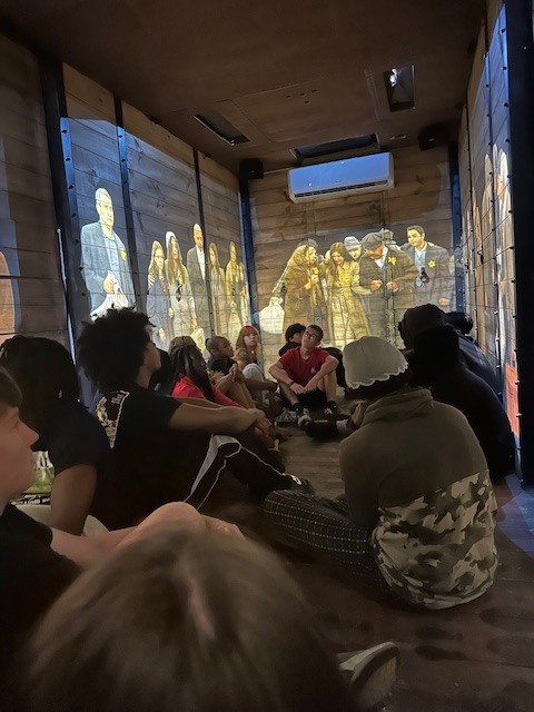 Our world history students had the opportunity to engage in a meaningful and impactful learning experience by exploring a traveling Holocaust cattle car exhibit and accompanying displays. Through scheduled small-group presentations in the cattle car, students experienced history in a powerful, personal way, while additional artifacts in the nearby classroom allowed for continued reflection and learning throughout the day. This experience helped bring their studies to life and deepened their understanding of the human impact of historical events.    A special thank you to Ms. Ryan, whose effort and coordination made this experience possible for our students. Because of her dedication, our students were able to connect classroom learning to real-world history in ways that foster empathy, awareness, and lasting perspective.