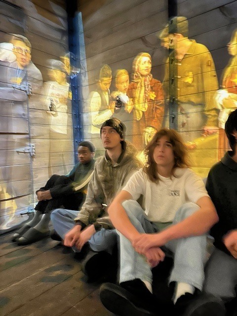 Our world history students had the opportunity to engage in a meaningful and impactful learning experience by exploring a traveling Holocaust cattle car exhibit and accompanying displays. Through scheduled small-group presentations in the cattle car, students experienced history in a powerful, personal way, while additional artifacts in the nearby classroom allowed for continued reflection and learning throughout the day. This experience helped bring their studies to life and deepened their understanding of the human impact of historical events.    A special thank you to Ms. Ryan, whose effort and coordination made this experience possible for our students. Because of her dedication, our students were able to connect classroom learning to real-world history in ways that foster empathy, awareness, and lasting perspective.