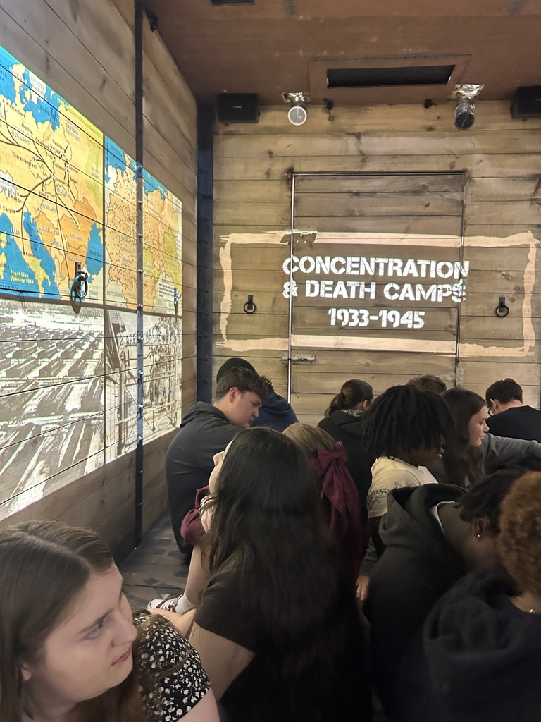 Our world history students had the opportunity to engage in a meaningful and impactful learning experience by exploring a traveling Holocaust cattle car exhibit and accompanying displays. Through scheduled small-group presentations in the cattle car, students experienced history in a powerful, personal way, while additional artifacts in the nearby classroom allowed for continued reflection and learning throughout the day. This experience helped bring their studies to life and deepened their understanding of the human impact of historical events.    A special thank you to Ms. Ryan, whose effort and coordination made this experience possible for our students. Because of her dedication, our students were able to connect classroom learning to real-world history in ways that foster empathy, awareness, and lasting perspective.