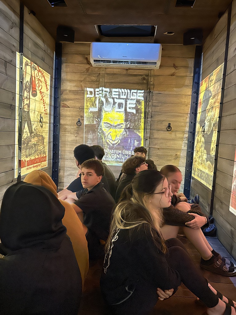 Our world history students had the opportunity to engage in a meaningful and impactful learning experience by exploring a traveling Holocaust cattle car exhibit and accompanying displays. Through scheduled small-group presentations in the cattle car, students experienced history in a powerful, personal way, while additional artifacts in the nearby classroom allowed for continued reflection and learning throughout the day. This experience helped bring their studies to life and deepened their understanding of the human impact of historical events.    A special thank you to Ms. Ryan, whose effort and coordination made this experience possible for our students. Because of her dedication, our students were able to connect classroom learning to real-world history in ways that foster empathy, awareness, and lasting perspective.