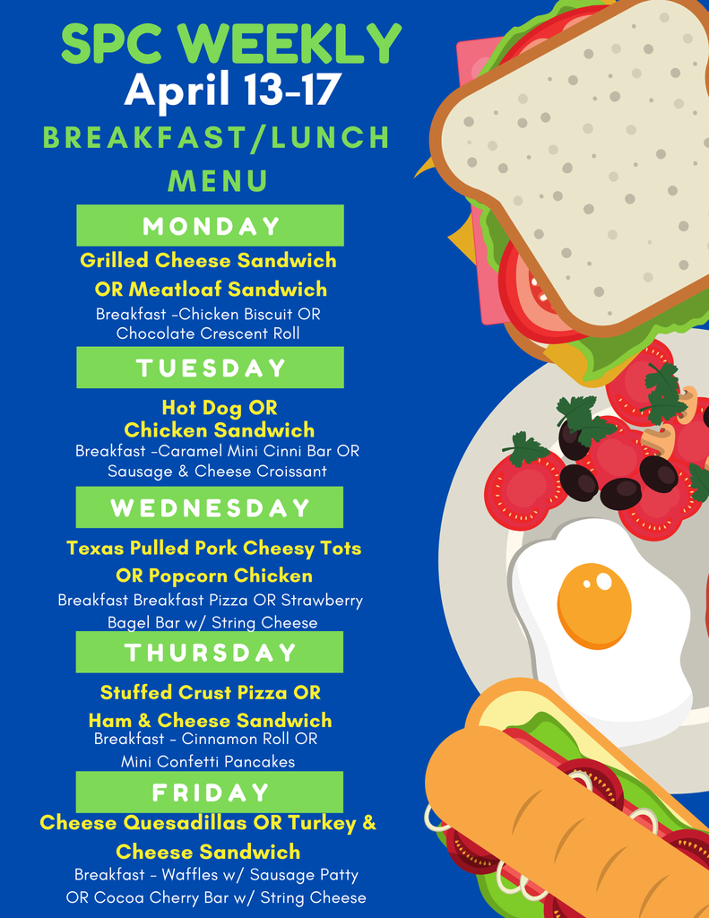 Lunch/Breakfast Menu this week!