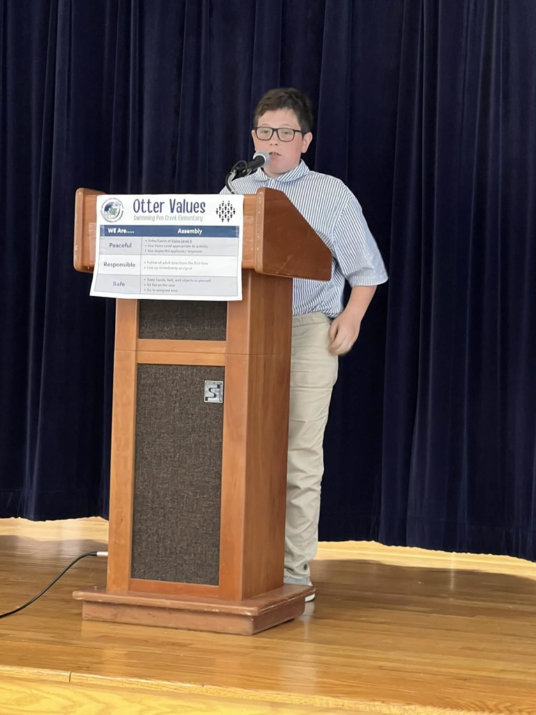 Tropicana Speech Contest was such a great event today! We had classroom winners in 4th, 5th and 6th grade compete in the schoolwide competition and they did an amazing job. Congrats to our grade level winners....Abin G., Rowan T. and Hunter H.