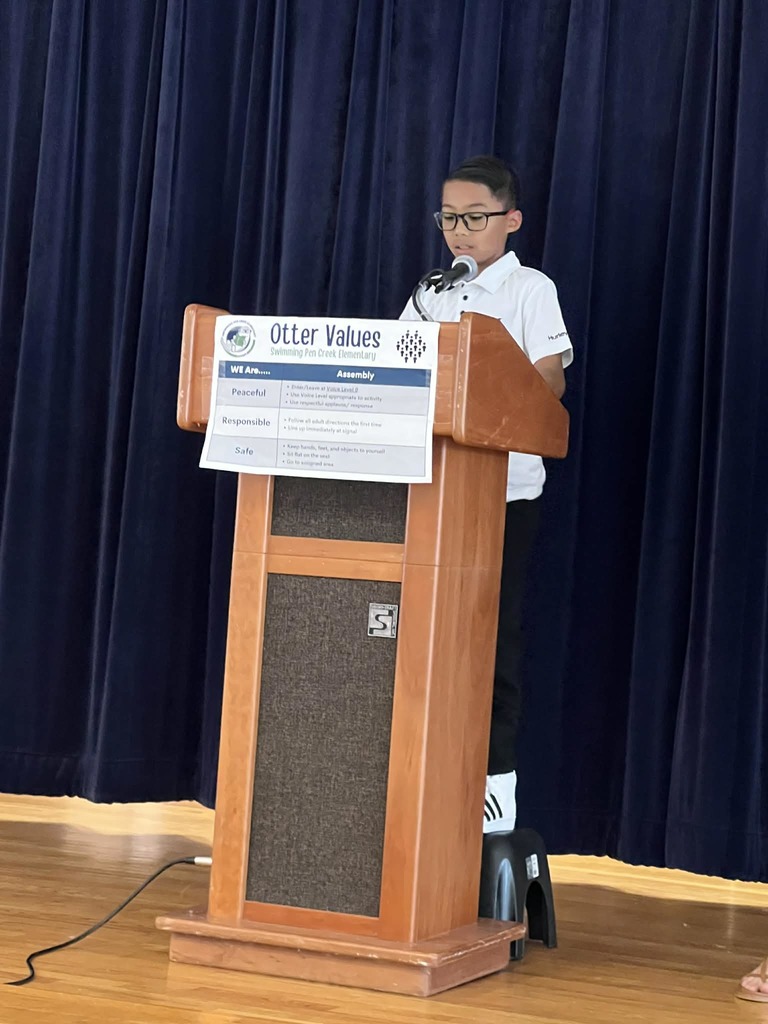 Tropicana Speech Contest was such a great event today! We had classroom winners in 4th, 5th and 6th grade compete in the schoolwide competition and they did an amazing job. Congrats to our grade level winners....Abin G., Rowan T. and Hunter H.