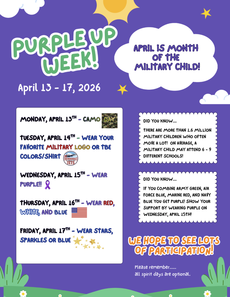 Purple Up Week! April 13-17, 2026