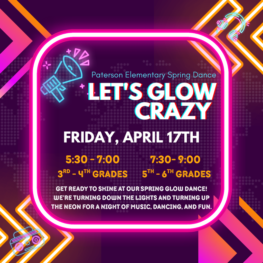 ⏳ ONLY 2 DAYS TO GLOW! ⏳ The countdown is officially on, Manatees! We are just 48 hours away from the brightest night of the year. Dust off your neon gear and get those white tees ready!  🗓️ Quick Event Check: 3rd & 4th Grades: 5:30 PM – 7:00 PM  5th & 6th Grades: 7:30 PM – 9:00 PM  💡 Pro-Tips for a Great Night: Wear Neon or White: The brighter you dress, the more you'll glow under the blacklights! 🌈  Bring Your Quarters (and Bills): Concessions and glow novelties are CASH ONLY. 💵  Be On Time: Parents, please ensure prompt pickup at the end of your student's session.  We can’t wait to see our 3rd-6th graders lighting up the dance floor! Who’s ready to dance? 💃✨