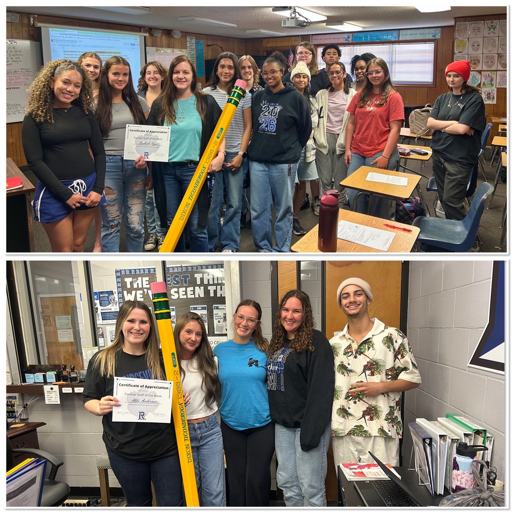 Congratulations to this week's RISE Staff of the Week!  These two exemplify what it means to be a Ridgeview Panther.  #PanthersRISE  