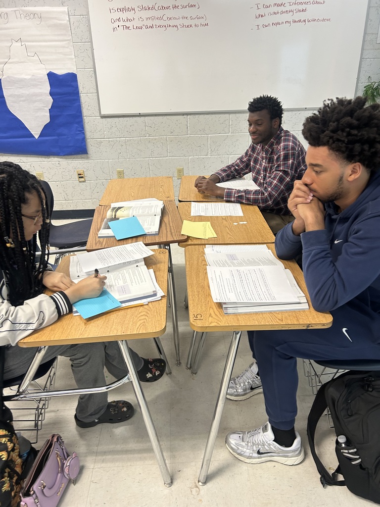 Students in Ms. Michaels and **Mr. Gonzalez’s Junior English class were engaged in a powerful lesson using Iceberg Theory while analyzing The Leap by Louise Erdrich. Through collaboration, discussion, and text-based evidence, students explored the difference between what is explicitly stated in a story and what is implied beneath the surface.  Using group tasks, written responses, and meaningful academic conversations, students strengthened critical reading skills by making inferences, supporting claims with evidence, and explaining their thinking. Lessons like this prepare students not only for assessments, but for deeper understanding and thoughtful analysis.  Great things are happening in our classrooms every day at Ridgeview!