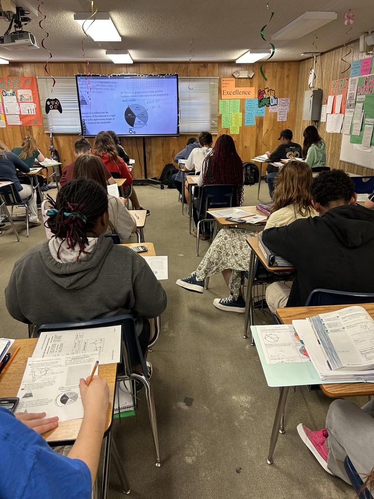 Students in Ms. Collier’s Geometry classes are hard at work showcasing their learning as they prepare for the upcoming Geometry EOC. Through problem-solving, applying formulas, analyzing diagrams, and practicing real assessment-style questions, students are strengthening the critical thinking and mathematical reasoning skills needed for success.  By working through complex tasks and showing their thinking, students are building both confidence and mastery of key concepts such as measurement, relationships, and geometric reasoning. We are proud of their focus, perseverance, and the strong learning taking place in the classroom each day.