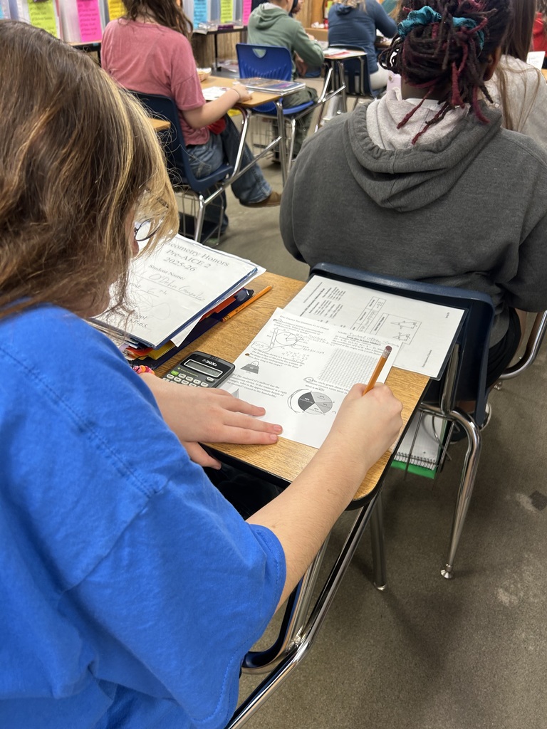 Students in Ms. Collier’s Geometry classes are hard at work showcasing their learning as they prepare for the upcoming Geometry EOC. Through problem-solving, applying formulas, analyzing diagrams, and practicing real assessment-style questions, students are strengthening the critical thinking and mathematical reasoning skills needed for success.  By working through complex tasks and showing their thinking, students are building both confidence and mastery of key concepts such as measurement, relationships, and geometric reasoning. We are proud of their focus, perseverance, and the strong learning taking place in the classroom each day.