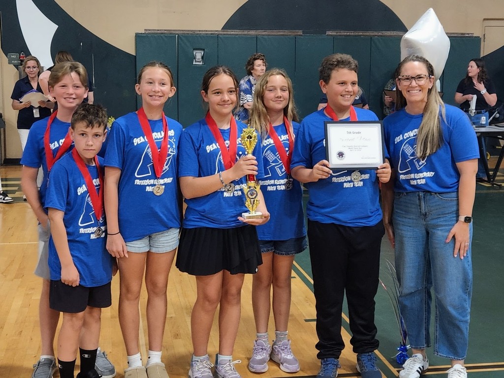 We are thrilled to announce the outstanding results from today's district-wide Math Field Day competition!  Our students demonstrated exceptional problem-solving skills and academic excellence across the board. Please join us in celebrating:  4th Grade: 1st Place Overall  5th Grade: 2nd Place Overall  6th Grade: Silver Level Award  Congratulations to the students and the dedicated teachers who helped prepare them for this success. This is a testament to the strong mathematical foundation being built in our classrooms! 📚📐