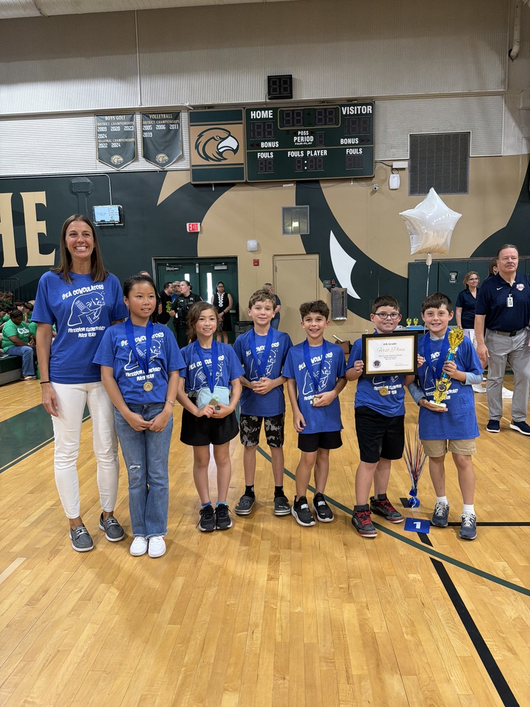 Students and Staff with Awards and Trophies