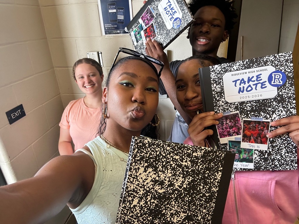 We are incredibly proud of our Yearbook students and their sponsor, Ms. Crews, for their diligent work in creating another fantastic yearbook for Ridgeview High School. What many people see as a finished book is actually the result of a yearlong process filled with planning, creativity, teamwork, and dedication. From the first day of school, students work to capture the moments that make each year special by attending events, taking photos, conducting interviews, writing stories, designing layouts, meeting deadlines, and carefully reviewing every detail. Each page reflects the memories, accomplishments, and spirit of our students, staff, and school community. Thank you to Ms. Crews for her leadership and guidance and to our Yearbook staff for preserving the story of this school year in such a meaningful way.