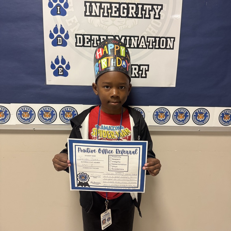 Happy belated birthday, Julian! 🎉 And way to go on earning a Positive Office Referral for showing Tiger Pride—keep it up! 🐾