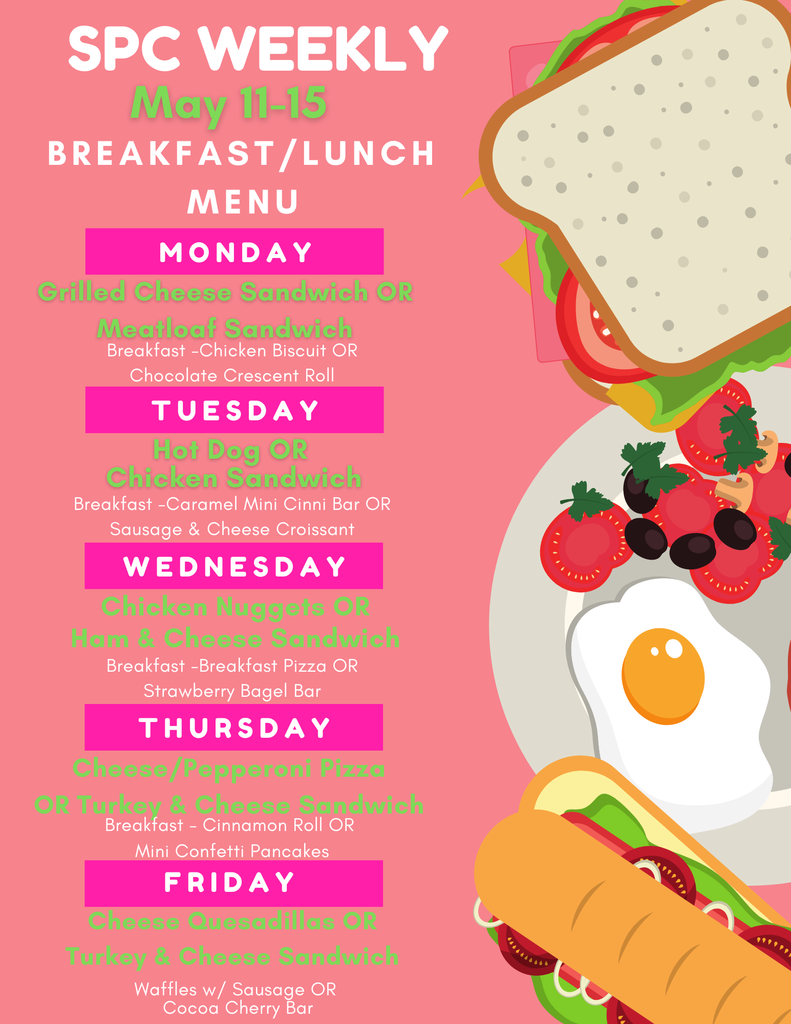 Lunch/Breakfast Menu this week