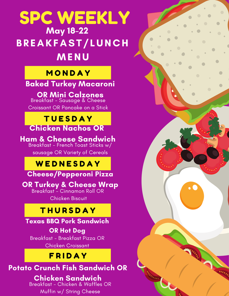 Lunch/Breakfast Menu this week