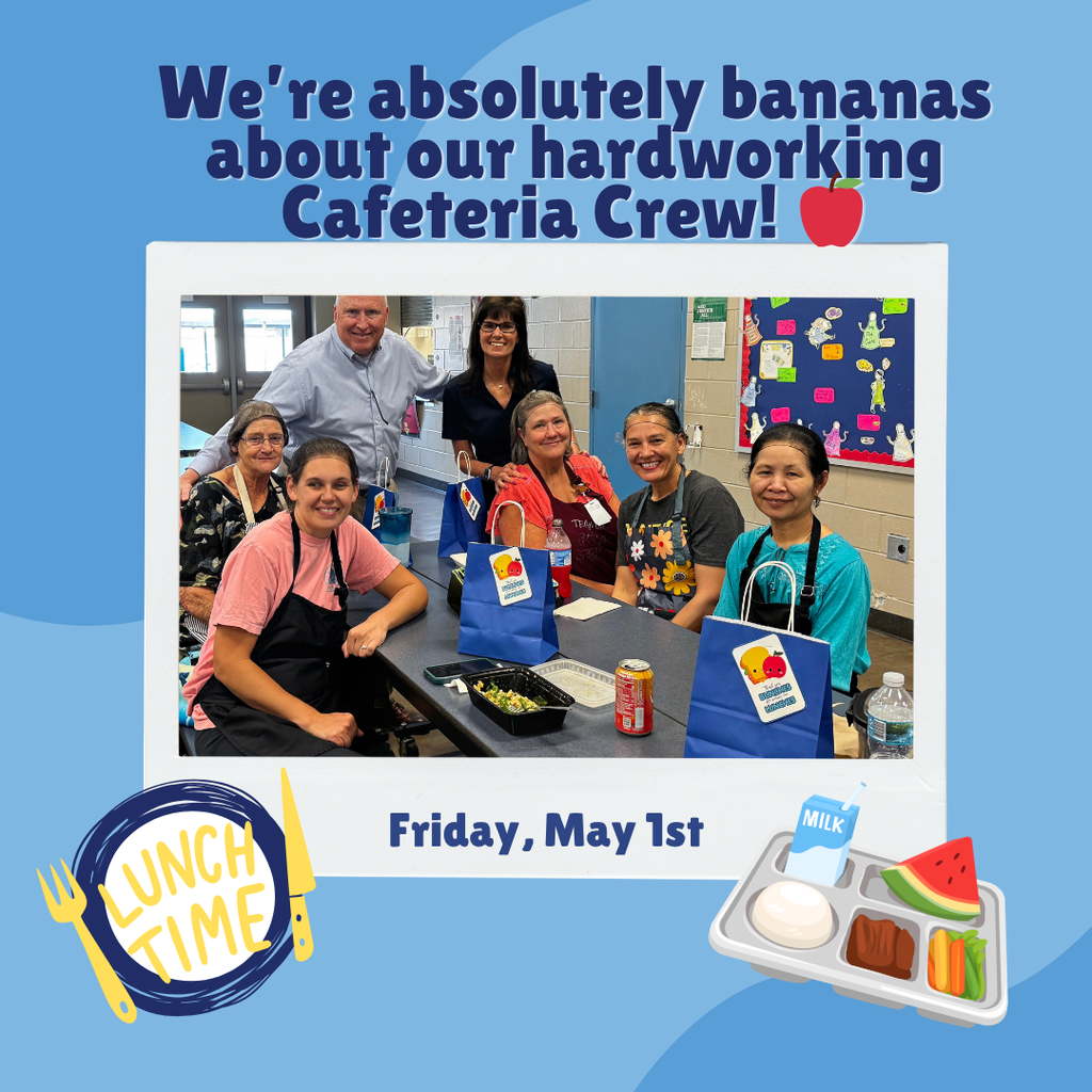 We are absolutely bananas about our hardworking Cafeteria Crew! 🍌💛  A huge shoutout to these wonderful ladies who go above and beyond every single day. From the first breakfast tray to the last lunch scoop, they keep our students and staff fed, happy, and smiling. We couldn’t do it without you!