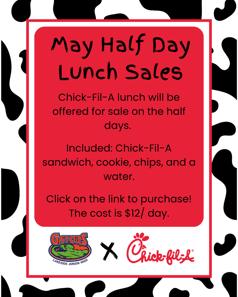 Half Day Lunch Sale Flyer