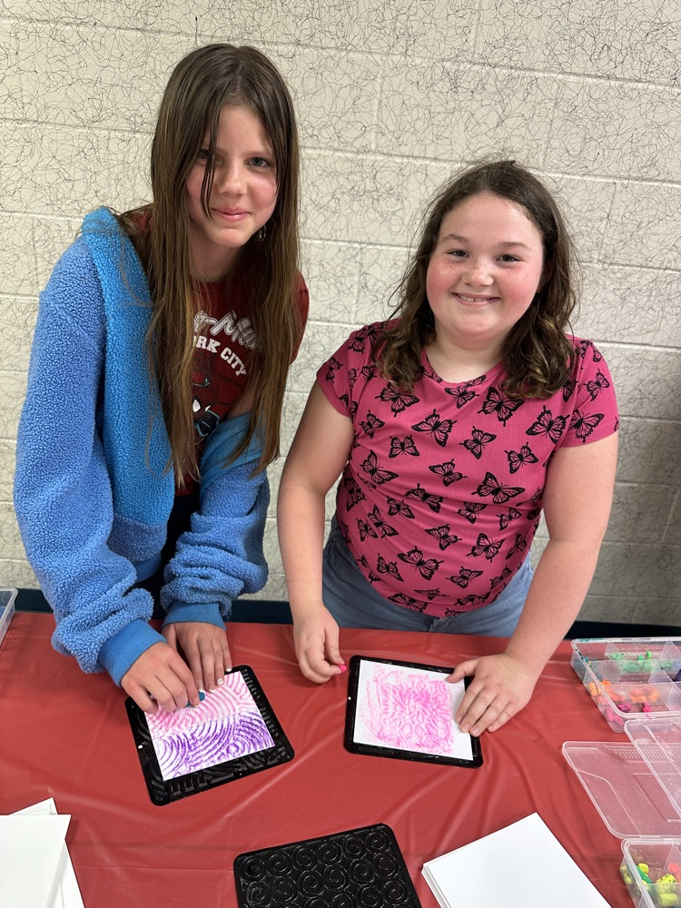 students at art station