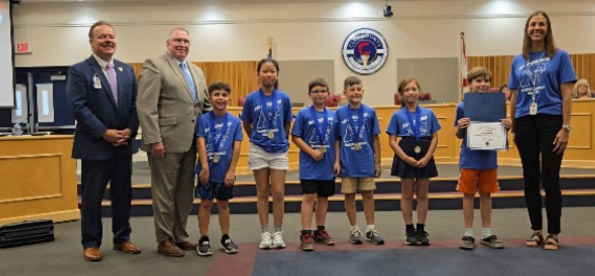 esterday, these brilliant students were officially recognized at the School Board meeting for their 1st Place finish at Math Field Day! We couldn’t be prouder of their diligence, dedication, and "can-do" attitudes.  Way to represent Paterson Elementary and show everyone that math is a superpower! 👏✨