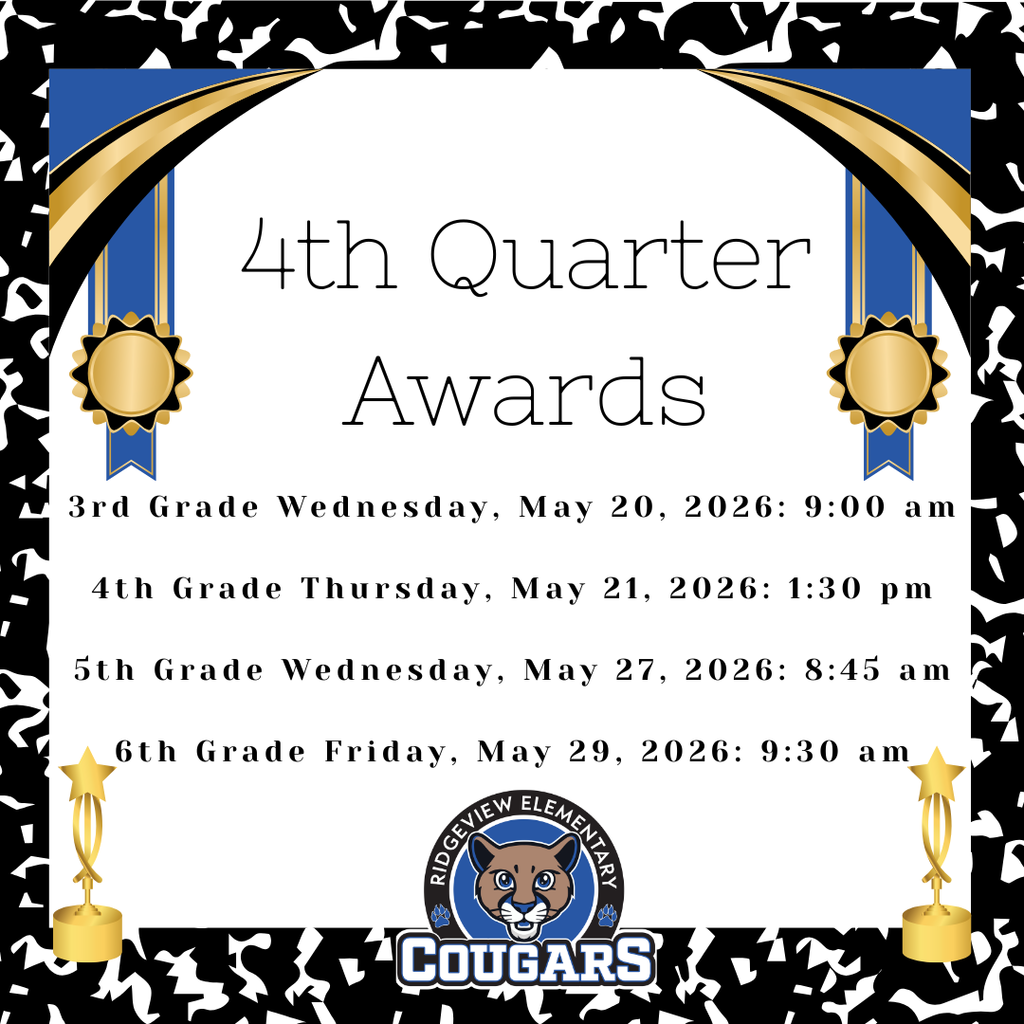 Awards ceremony times: 3- 5/20 at 9, 4- 5/21 at 1:30, 5- 5/27 at 8:45 and 6- 5/29 at 9:30