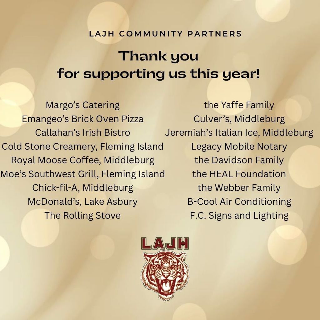 Thank you to our LAJ community partners!