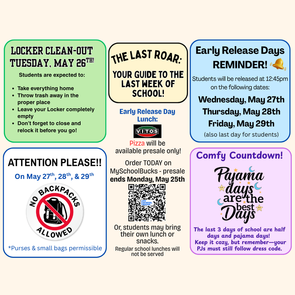 Upcoming and end of year events at LAJ, May 2026