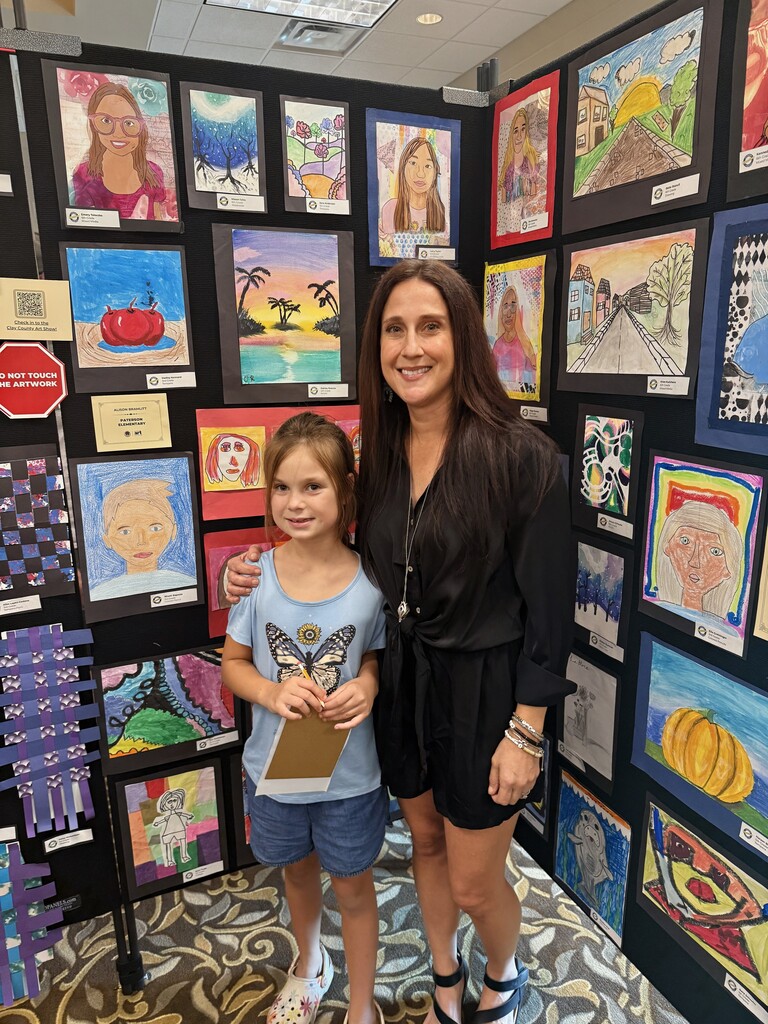 🎨✍️ Our Paterson Manatees have some serious artistic talent! Huge thanks to all the families who came out to the Clay County District Schools Annual Art Show this weekend. We loved seeing everyone's amazing creations from Mrs. Bramlitt’s class!  #ArtinEducation #MasterfulManatees #PositivelyPaterson