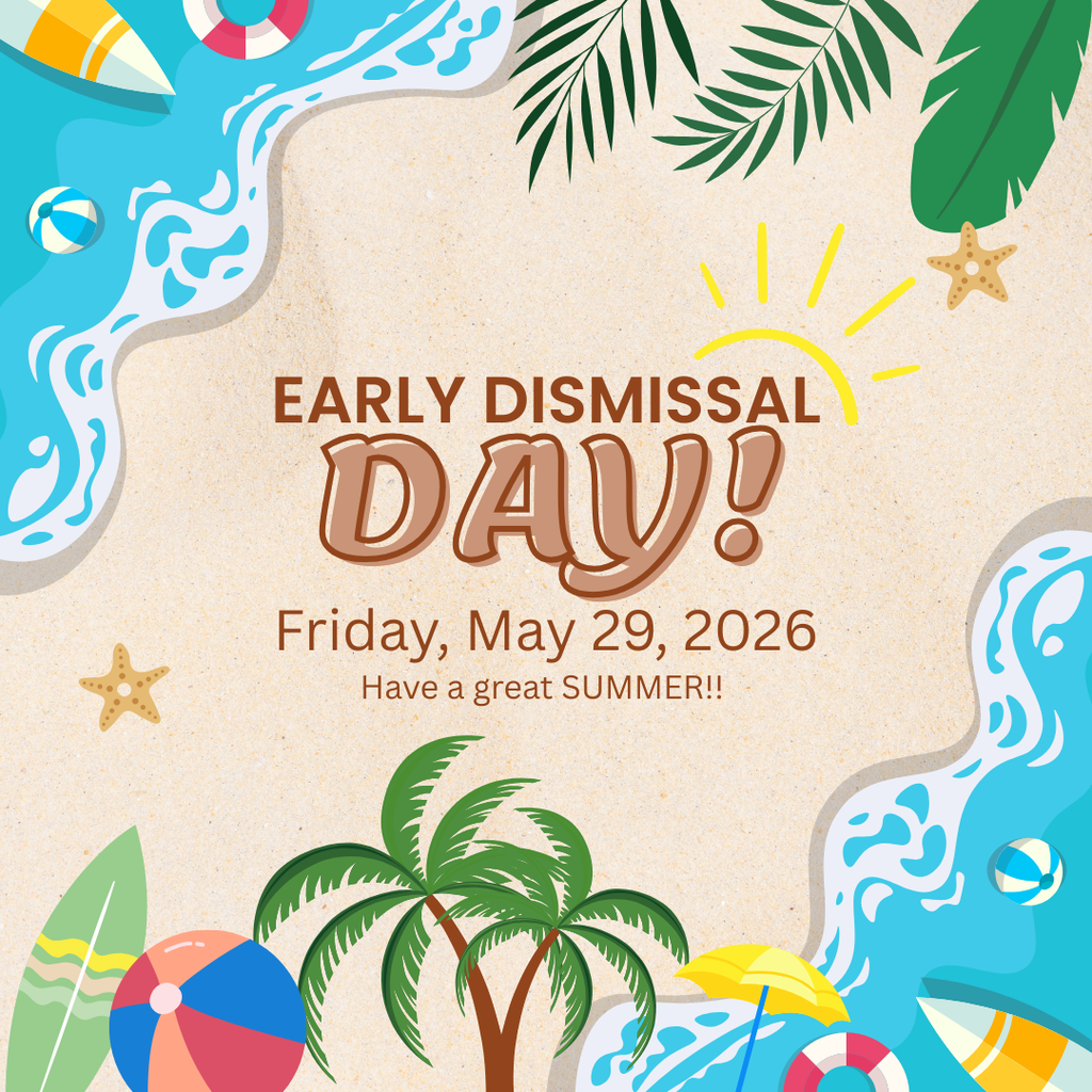 ☀️ WE MADE IT, MANATEES! ☀️  Tomorrow is officially the LAST day of school! 🎉 We are so incredibly proud of all our students, but before we dive headfirst into summer vacation, we have an early dismissal schedule to follow.  Parents, please set those alarms and check your coordinates! Here is the official countdown to summer dismissal times by location:  11:33 AM 🕒 All Building 3, Pre-K, VPK, and Kindergarten students  11:36 AM 🕒 All 1st–6th grade bus riders  11:39 AM 🕒 All 1st–6th grade Parent Pick-Up students  11:45 AM 🕒 All YMCA, Parent Walk-Ups, Student Walkers, Bike Riders, and Day Care students  Thank you all for an amazing school year. Have a safe, happy, and wonderful summer! 🌴🌊