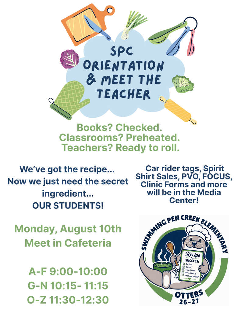 Orientation is Monday, August 10th