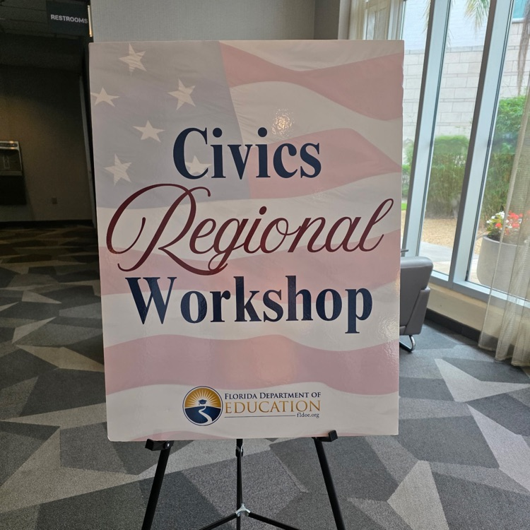 A photo of a poster about the Civics Regional Workshop 