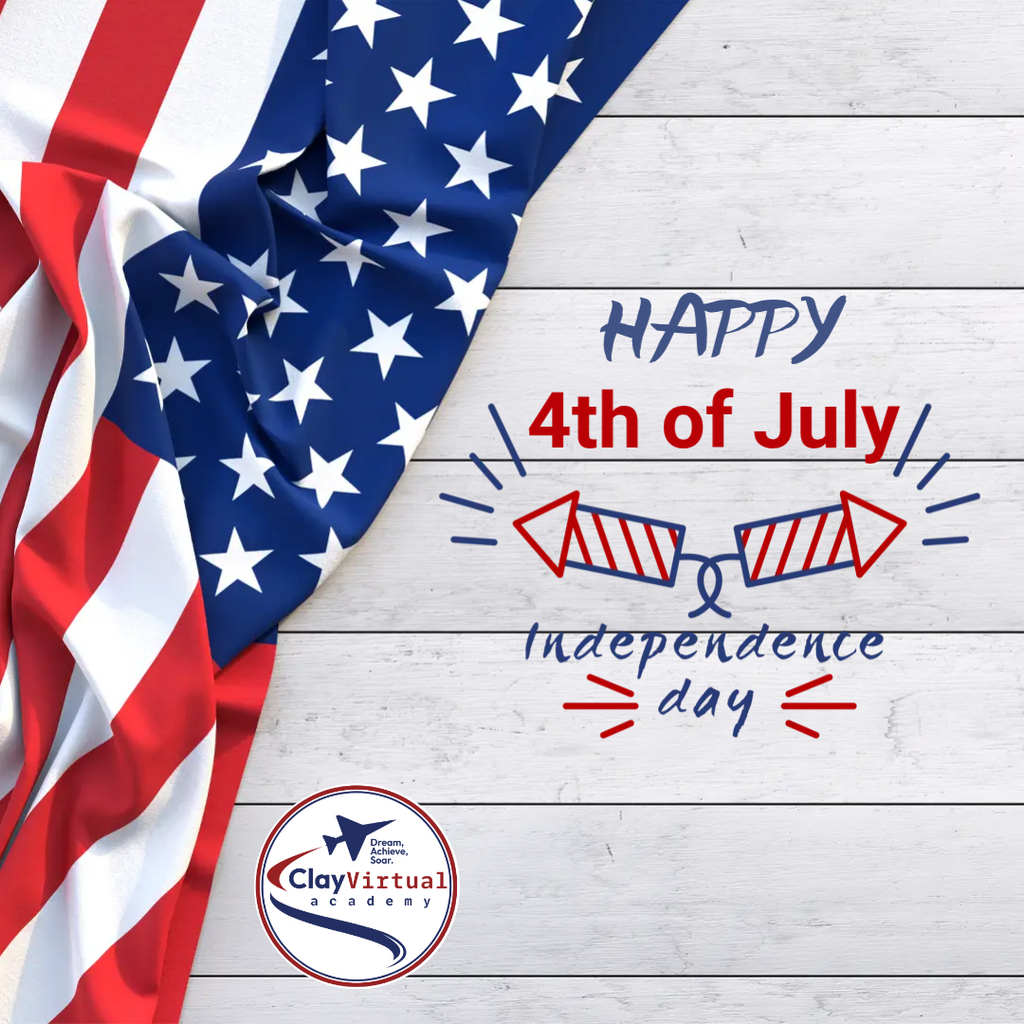 An American flag with text "Happy 4th of July Independence Day" in red and blue.