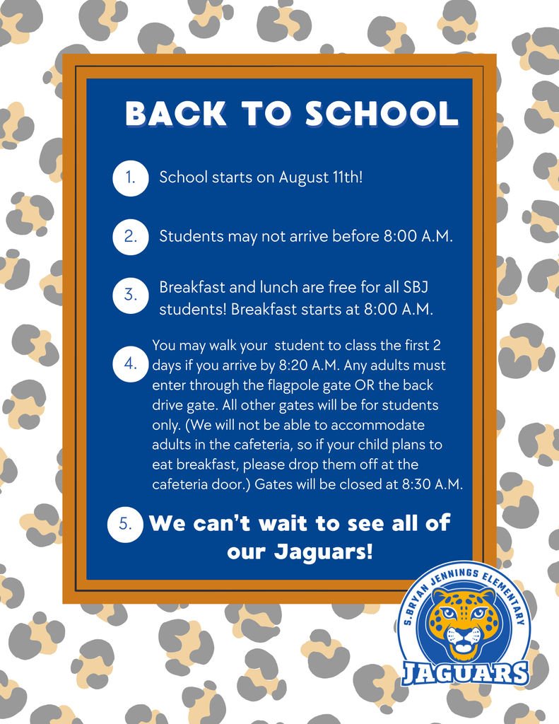Back to school Information
