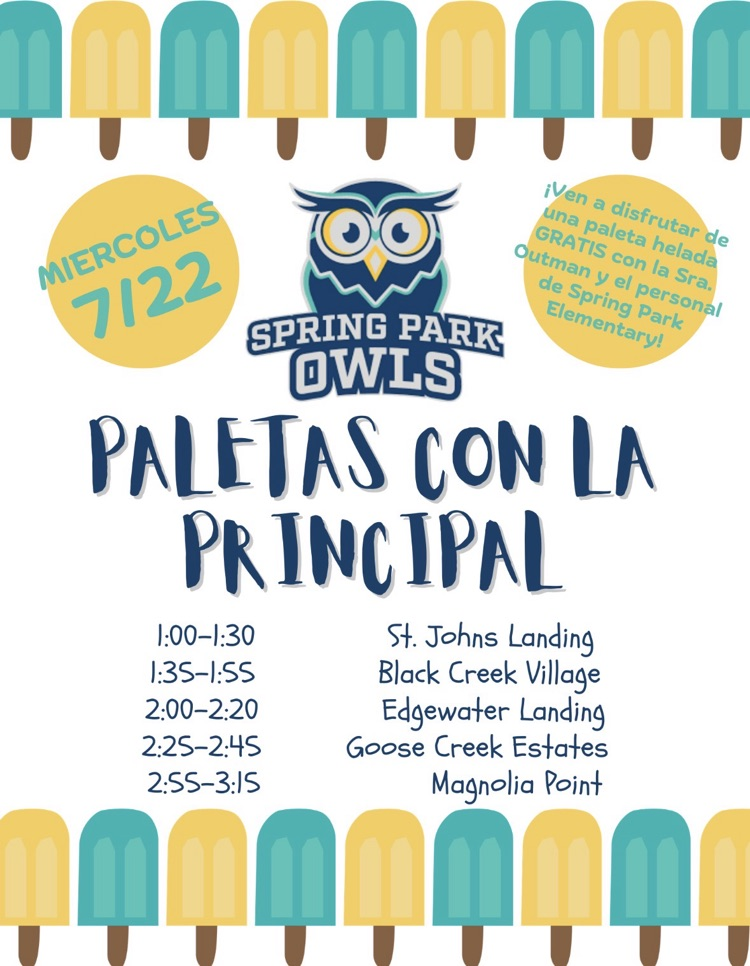 popsicles with principal