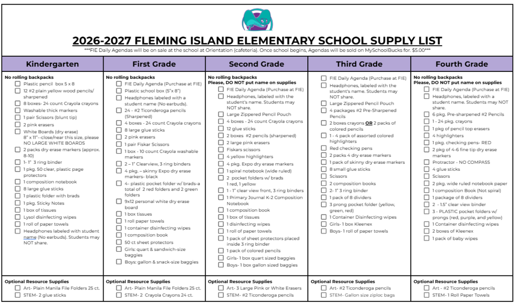 Supply List
