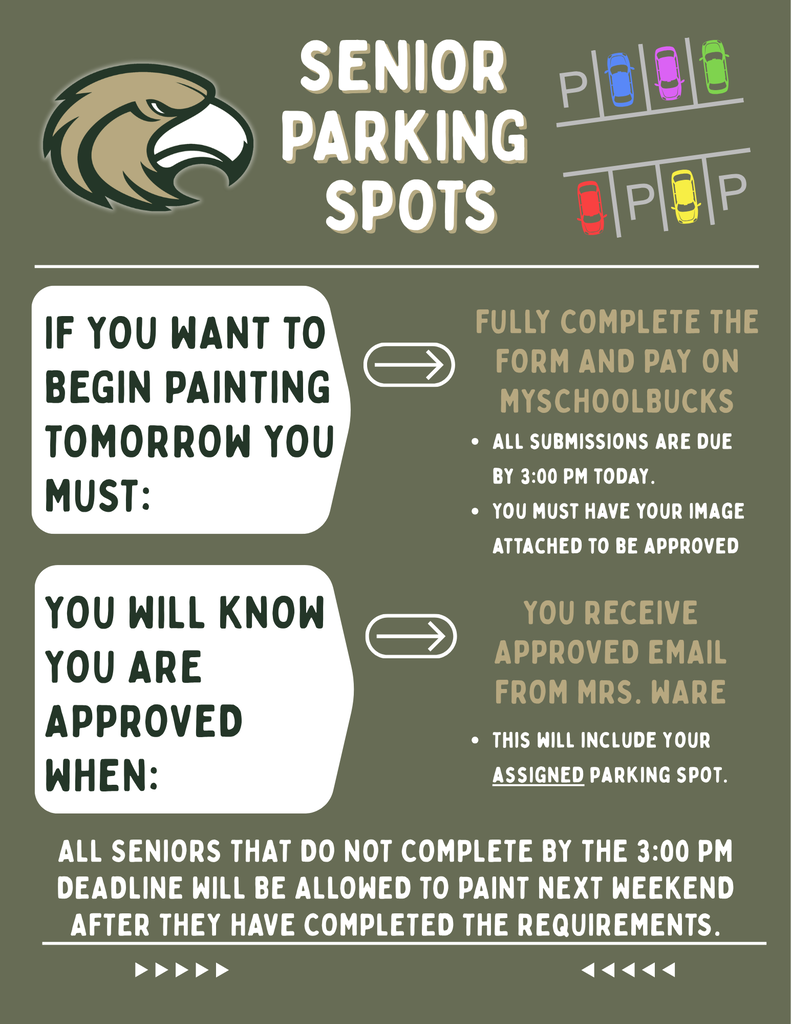 Senior Parking Lot Deadline For This Weekend