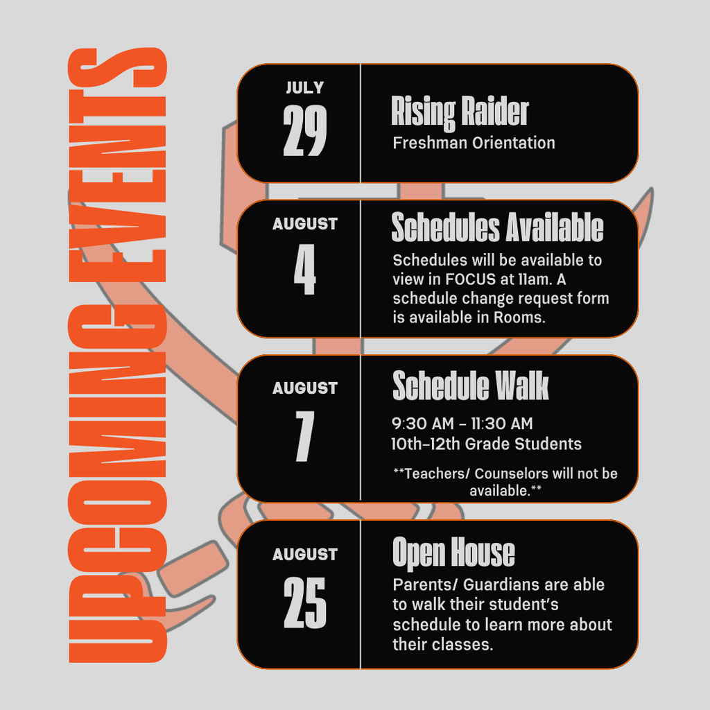 Upcoming Events Flyer