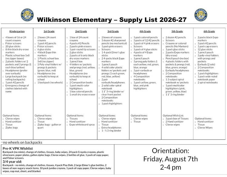 26-27 supply list
