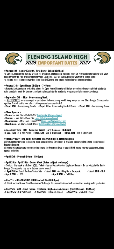 2026-2027 Dates