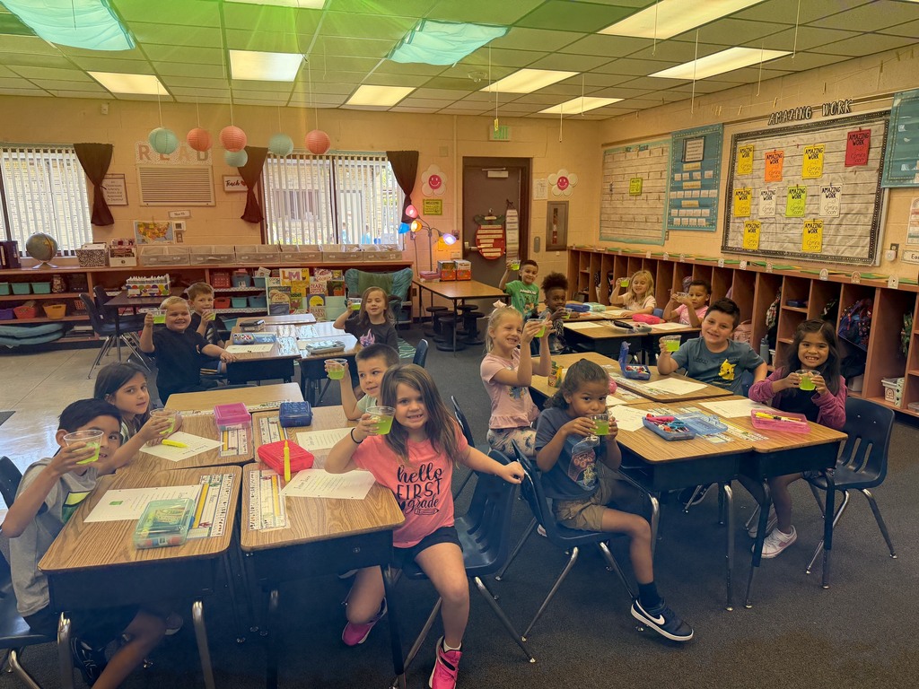 First day jitters? Not in 1st grade! 🚫🫨 Our sweet 1st graders started the year off right with a special batch of Jitter Juice! Smiles are in, nerves are out, and we are ready for the BEST year yet! 🎒✨ #FirstGradeFun #BackToSchool #JitterJuice #FirstDayJitters #TeacherLife