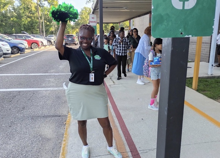 Students and Staff on the 1st day of school