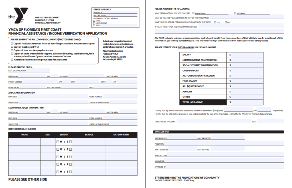 YMCA Program Information-English Version