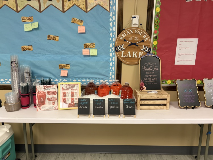 loaded teas station for staff
